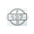 Calcomania IHC Farmall F137D (unidad)