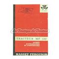 Libro de utilisacion para tractores MASSEY FERGUSON 122