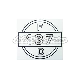 Calcomania IHC Farmall F137D (unidad)