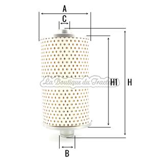 Filtro de aceite FARMALL A.B.C.H.FCD.F235D 376375R